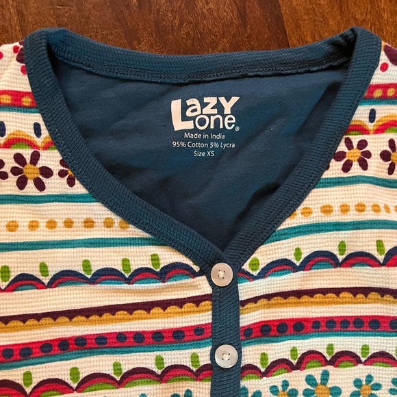 Lazy bone pajama set thermo print flower multicolor sz xs NWOT - Picture 6 of 7